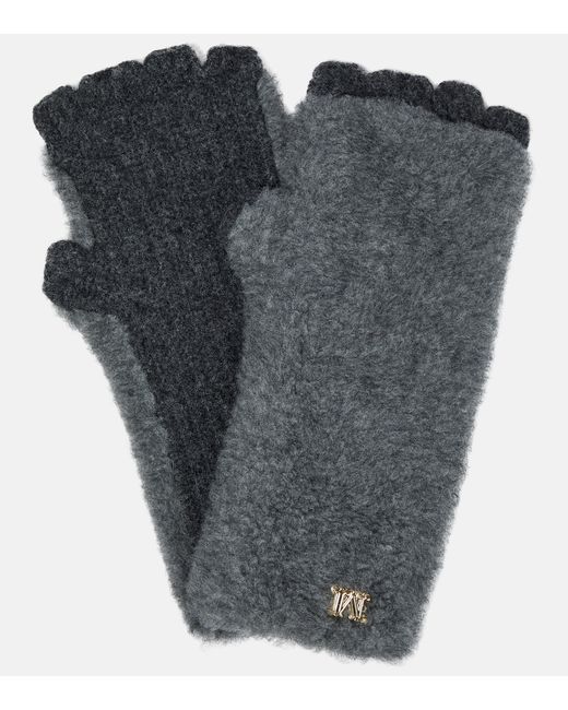 Max Mara Manny alpaca wool and silk gloves