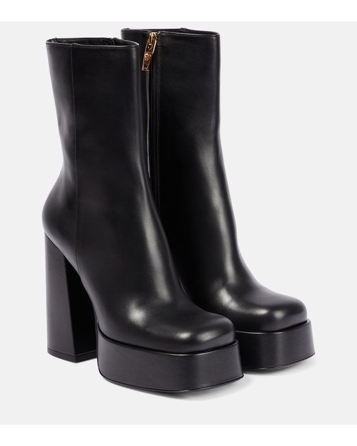 Versace Medusa Aevitas leather platform boots