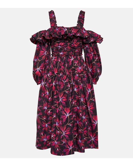 Ulla Johnson Caprice floral cotton poplin midi dress