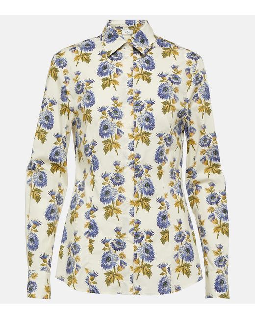 Etro Floral cotton-blend shirt