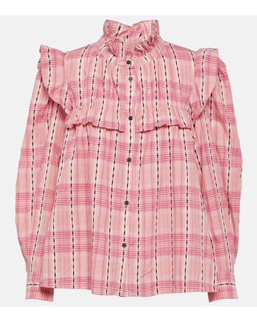 Marant Etoile Checked cotton blouse