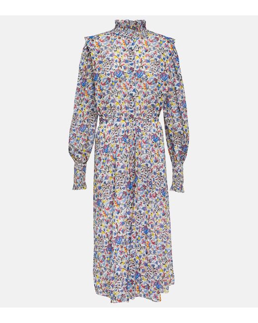 Marant Etoile Galoa floral cotton midi dress