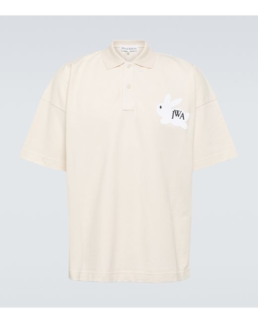 J.W.Anderson Embroidered cotton jersey polo shirt