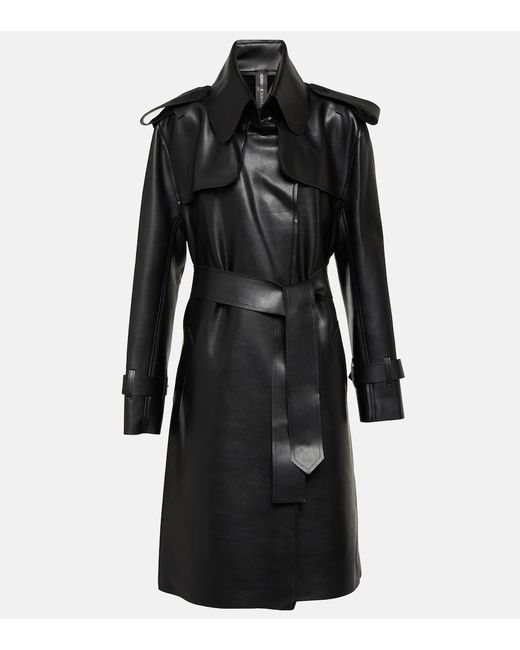 Norma Kamali Faux leather trench coat