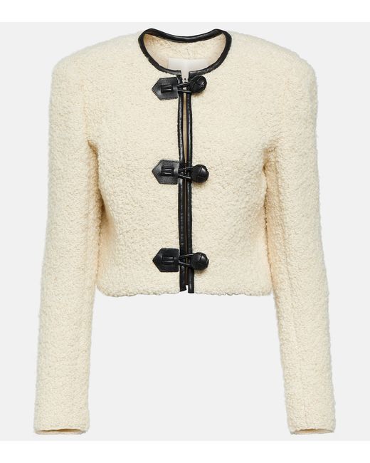 Isabel Marant Gradila leather-trimmed wool jacket
