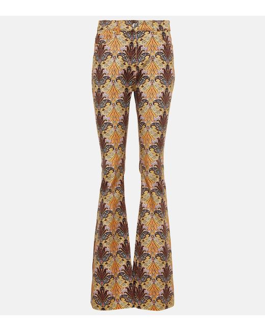 Etro Paisley high-rise flared jeans