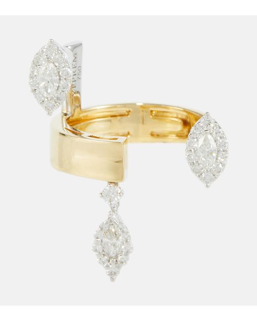 Yeprem 18k ring with diamonds