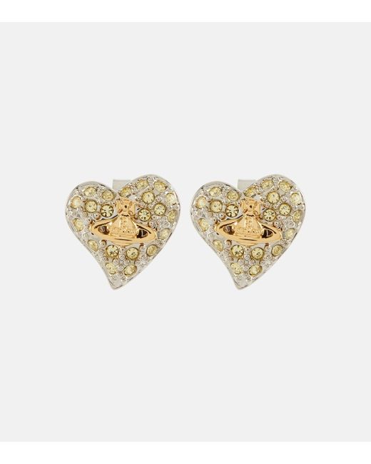 Vivienne Westwood Heart embellished earrings