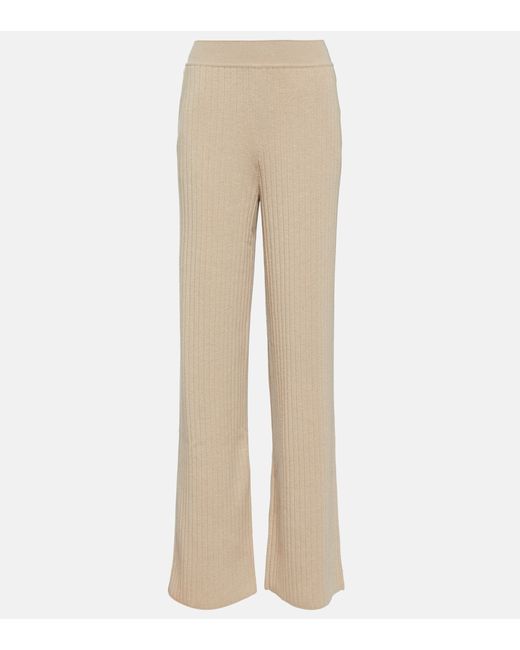 Loro Piana High-rise wide-leg cashmere pants