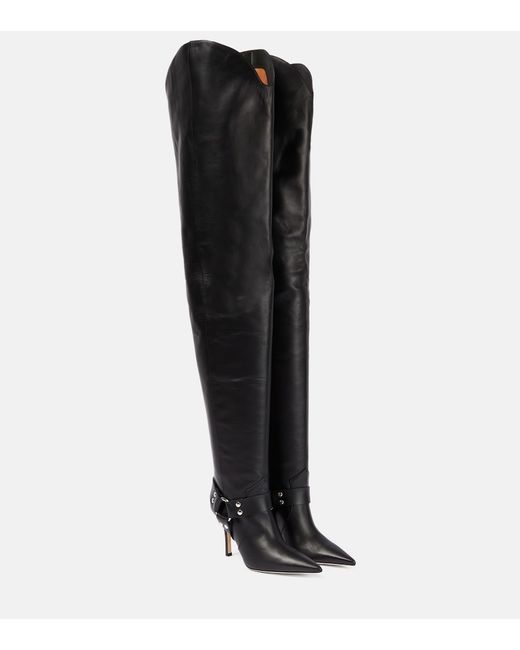 Paris Texas June leather over-the-knee boots