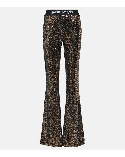 Palm Angels Sequined flared pants