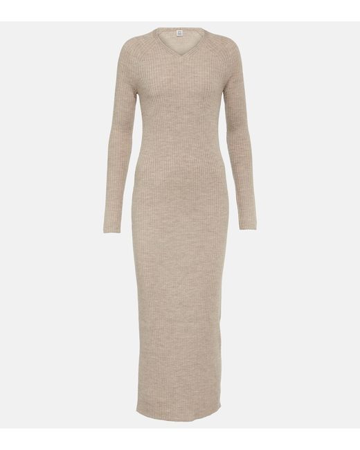 Totême Ribbed-knit wool maxi dress