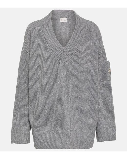 Moncler Ribbed-knit wool-blend sweater