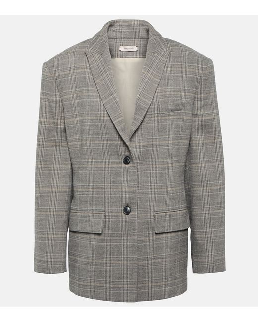 The Mannei Checked wool-blend blazer
