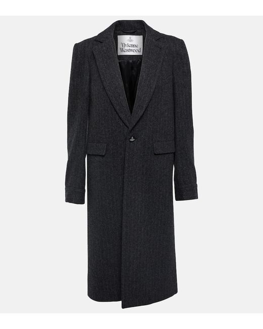 Vivienne Westwood Chalk stripe wool-blend coat