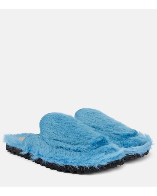Dries Van Noten Calf hair slippers