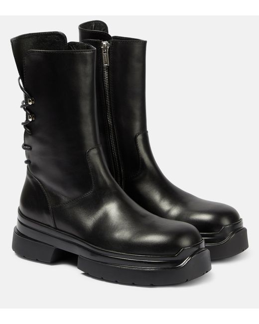 Ann Demeulemeester Kole leather back lace-up boots