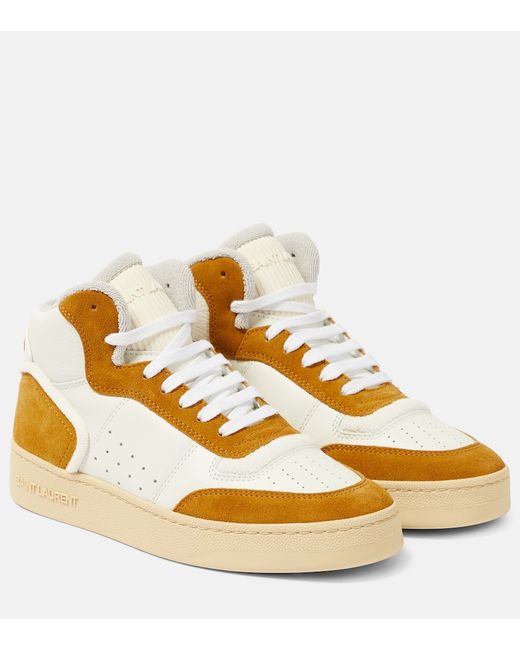 Saint Laurent SL/80 leather and suede sneakers