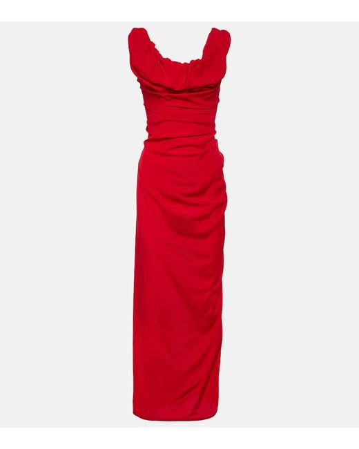 Vivienne Westwood Gathered crepe maxi dress