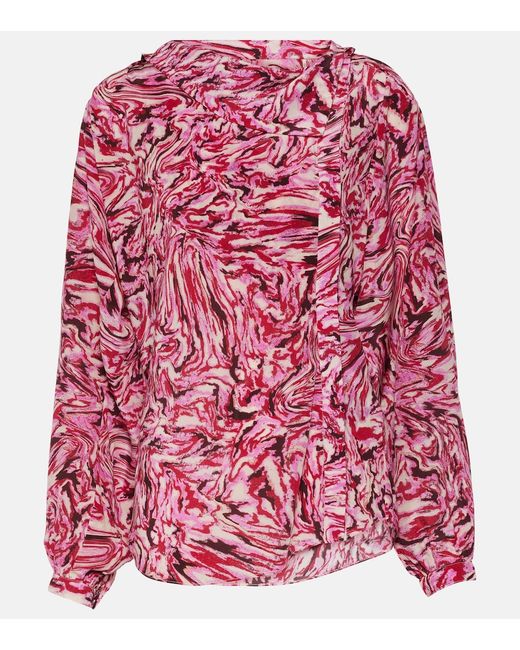 Isabel Marant Tiphaine printed silk blouse
