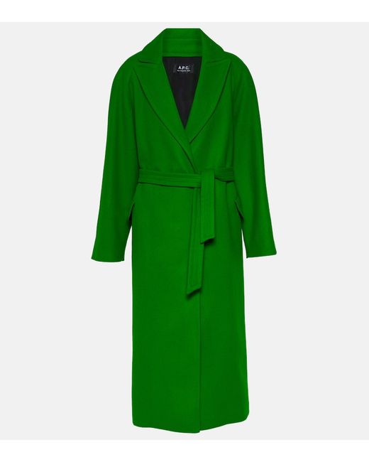 A.P.C. . Florence wool-blend wrap coat