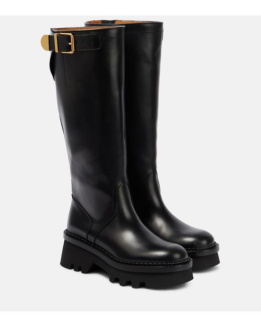 Chloé Owena leather knee-high boots
