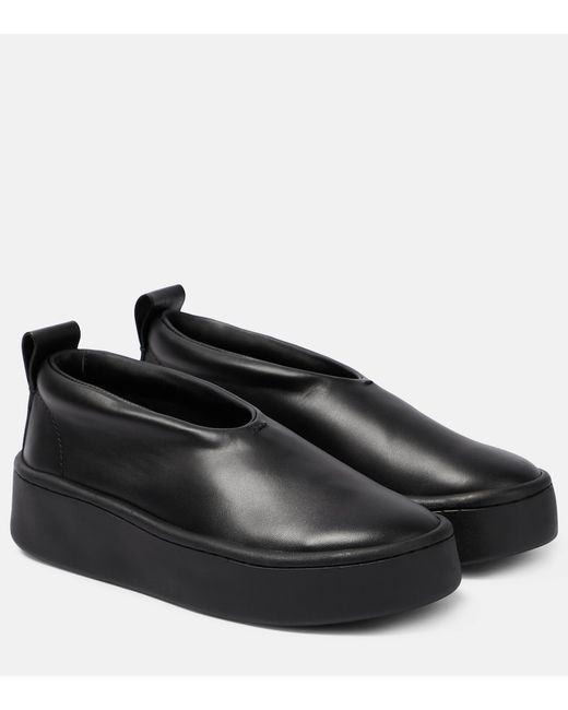 Jil Sander Leather slip-on sneakers