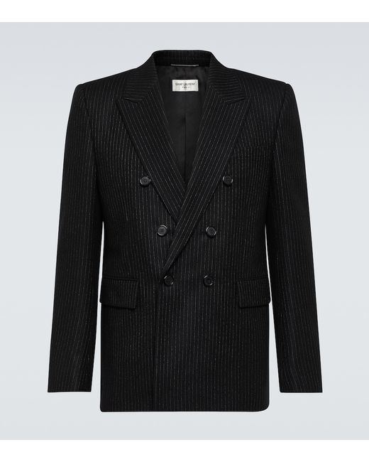 Saint Laurent Pinstripe wool flannel suit jacket