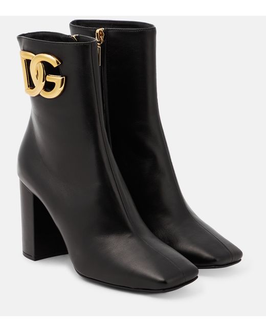 Dolce & Gabbana Jackie embellished leather ankle boots