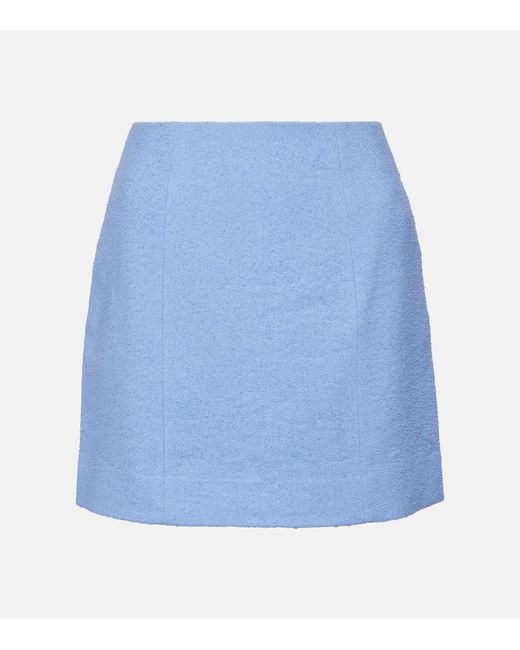 Patou Cotton and linen-blend miniskirt