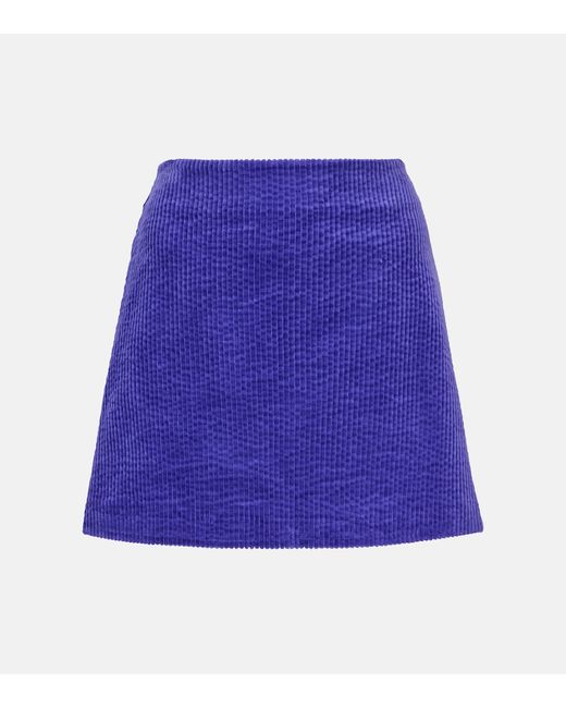 Ganni Cotton-blend corduroy miniskirt
