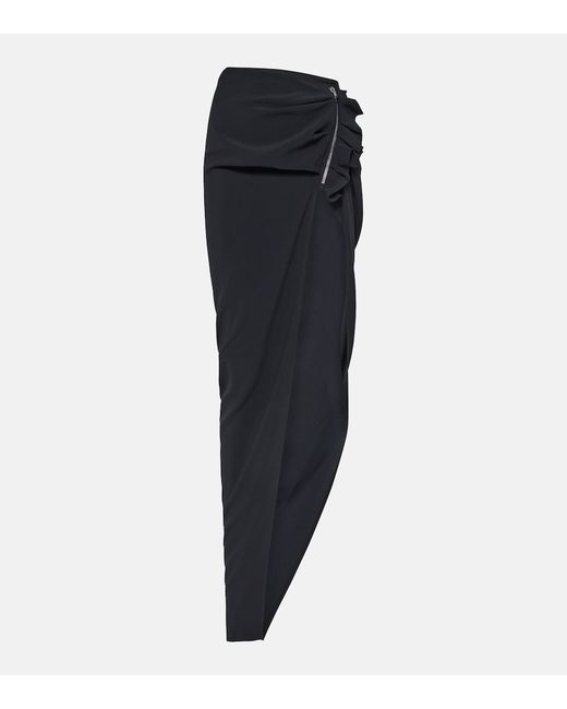 Rick Owens High-rise asymmetric maxi skirt