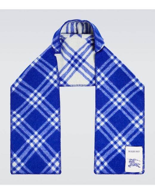 Burberry Hooded checked wool scarf