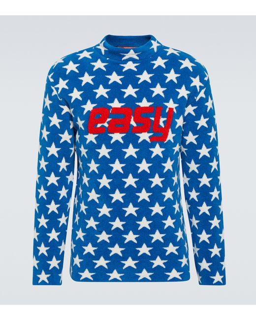 Erl Printed cotton-blend sweater