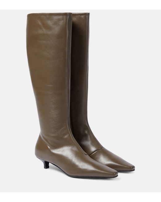 Totême Leather knee-high boots