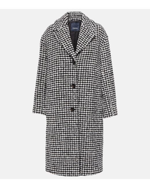 S Max Mara Brando houndstooth wool-blend coat
