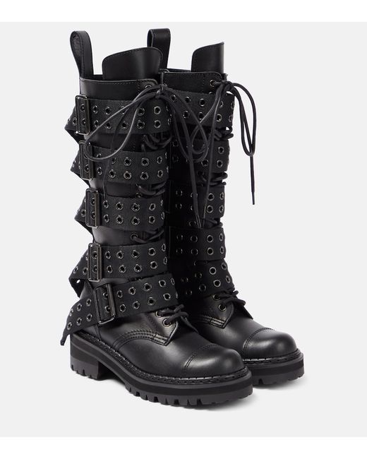 Junya Watanabe Embellished leather boots