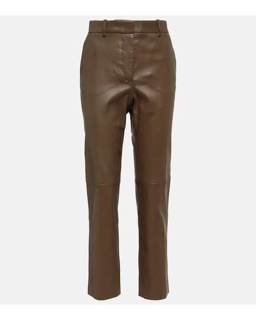 Joseph Coleman mid-rise straight leather pants
