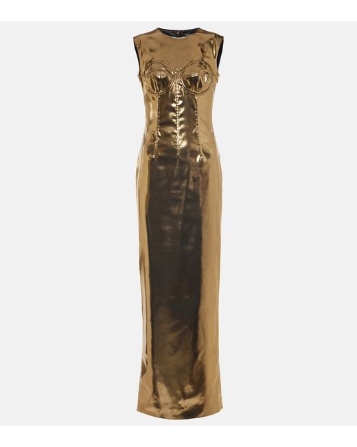 Dolce & Gabbana Foiled satin maxi dress