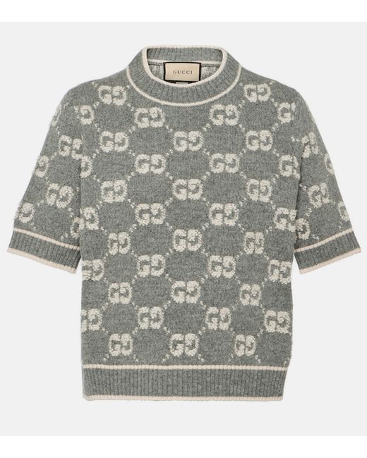 Gucci GG jacquard wool top