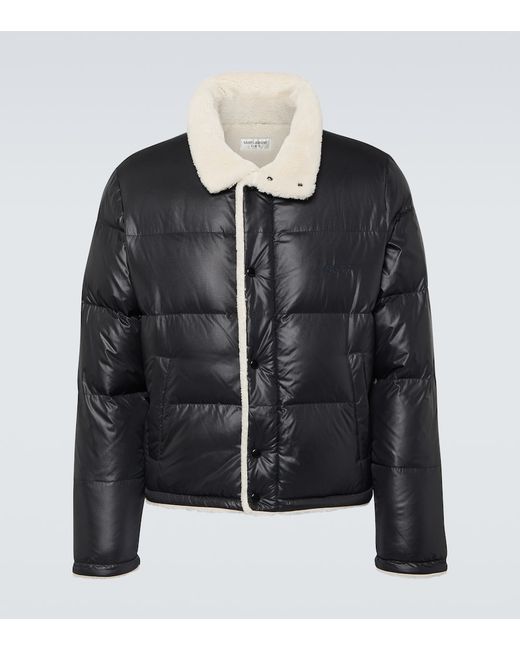 Saint Laurent Faux shearling-lined down jacket