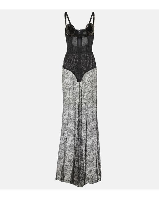 Nensi Dojaka Cutout sequined lace-trimmed gown
