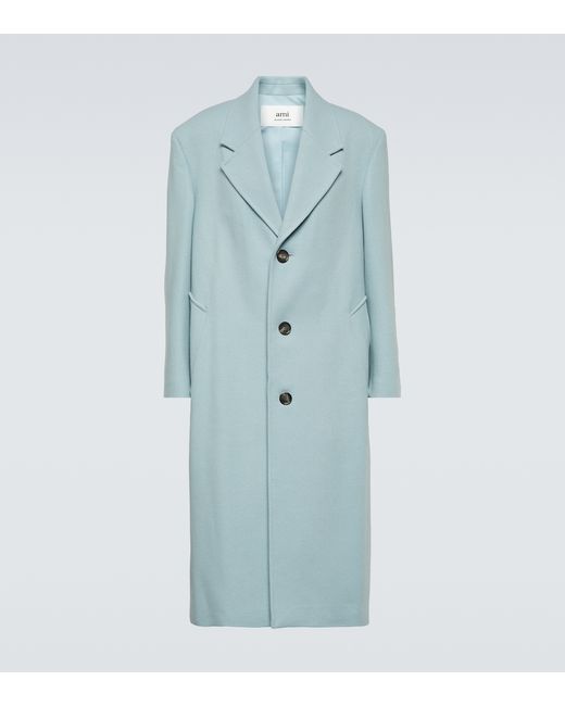 AMI Alexandre Mattiussi Oversized wool-blend gabardine coat