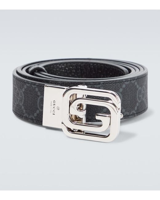Gucci GG reversible canvas and leather belt