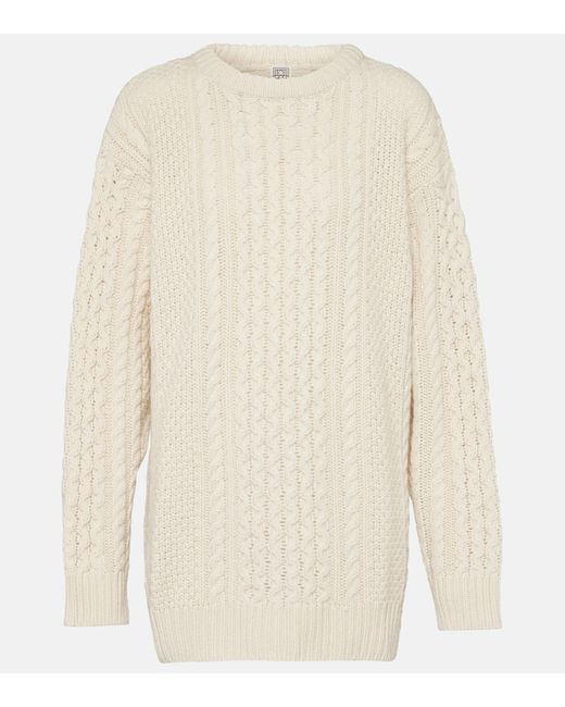 Totême Oversized cable-knit wool sweater