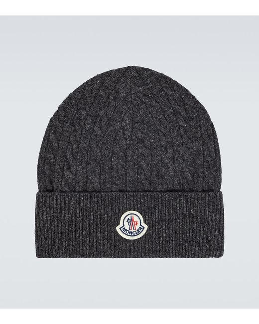 Moncler Logo wool and cashmere beanie