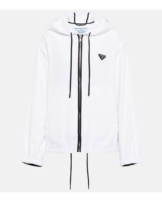 Prada Zip-up cotton hoodie