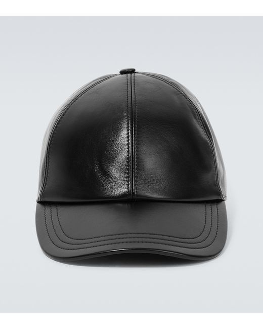 Prada Leather baseball cap