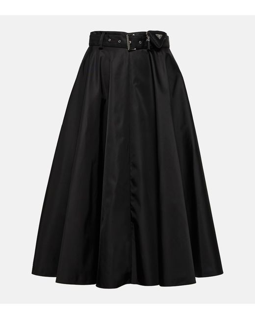 Prada Re-Nylon belted midi skirt