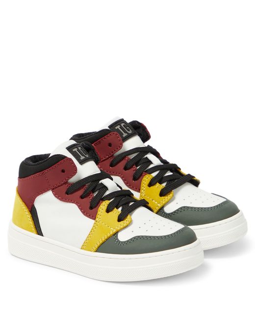 Il Gufo Colorblocked leather sneakers